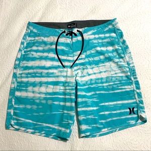 Mens Hurley tie dye swim trunks size 36